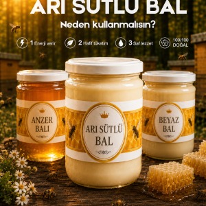 Premium Bal Paketi (Beyaz Bal + Arı Sütlü Bal + Anzer Balı)